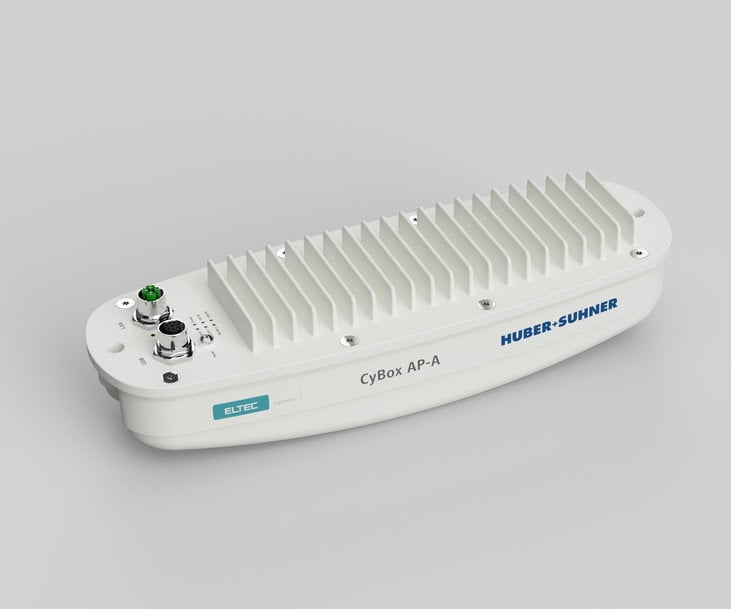 ELTEC CyBox AP-A Access Point with Integrated Compact Antenna From HUBER+SUHNER Optimises Small Cell Communication in Trains